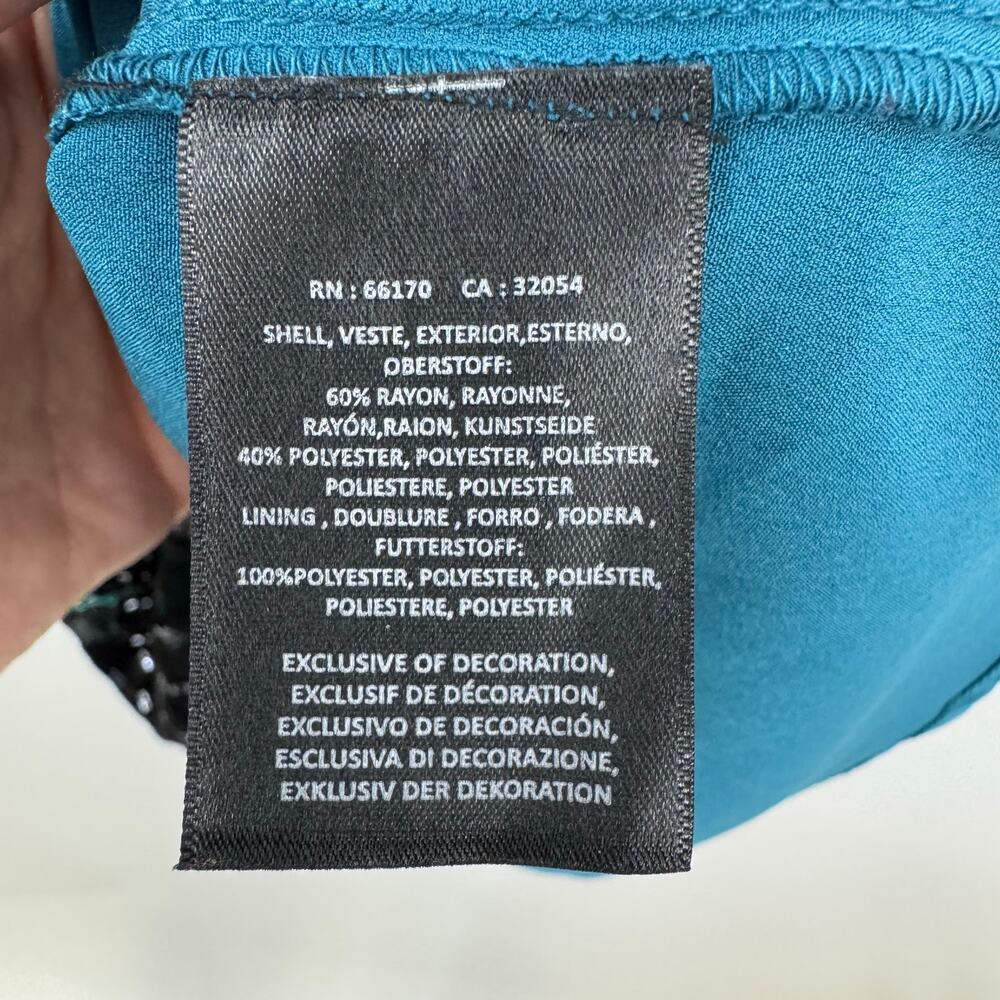 NEW Anthropologie Moulinette Soeurs Velvet Burnout Slip Dress 00 Black Beaded - Picture 12 of 12